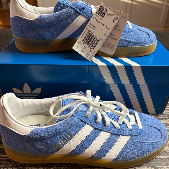 adidas Shoes - NWT Womens Adidas Gazelle Indoor Athletic Shoe - Blue Fusion, Size 8